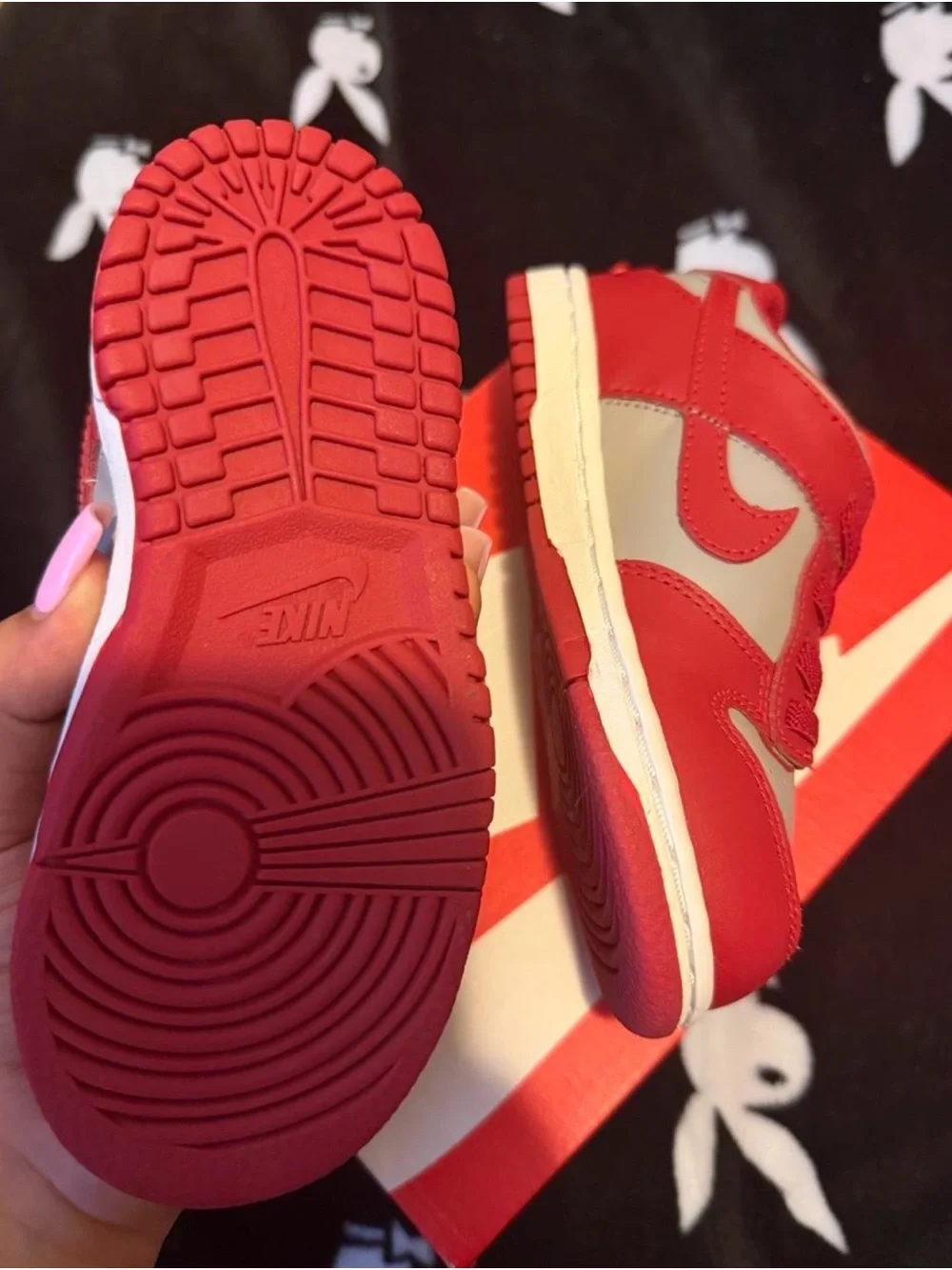 Nike Kids Red and Gray Low-Top Sneakers